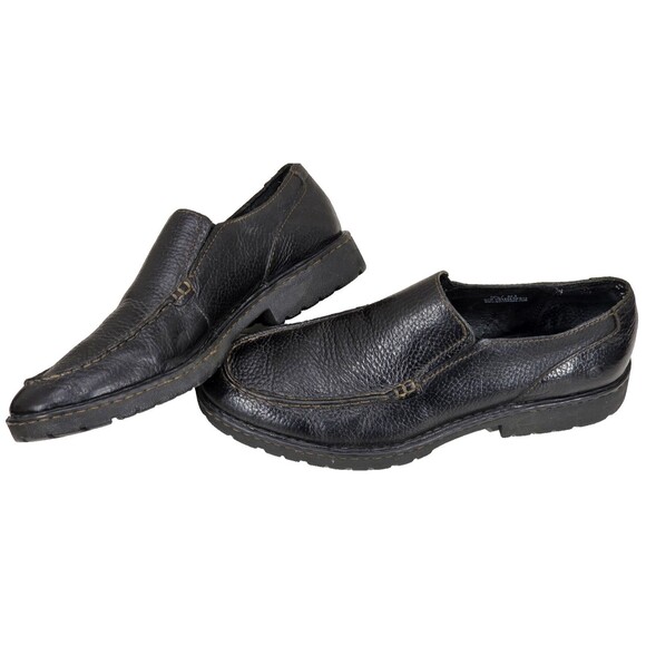 Born Men Born Preston Mens Black Leather Loafers Casual Slip On Shoes Opanka 10.5 | 44.5
